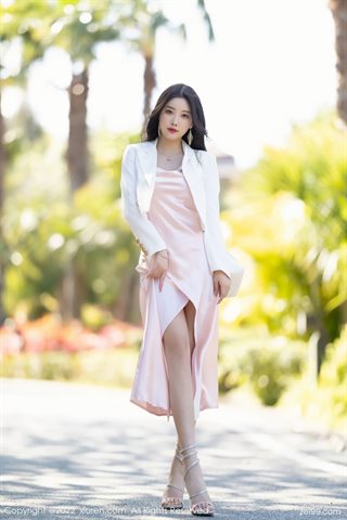 [XiuRen秀人网] No.5088 杨晨晨Yome vestido camisero rosa brillante - 0009.jpg