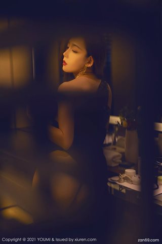 [YOUMI尤蜜荟] Vol.710 艾静香 Chengdu travel shoot black elegant dress - 0016.jpg