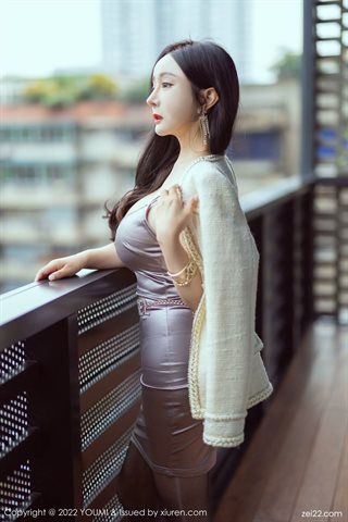 [YOUMI尤蜜荟] Vol.741 允薾 Chengdu travel photography lavender suspender skirt with black silk - 0007.jpg