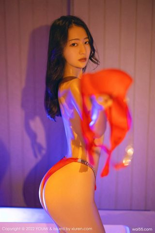 [YOUMI尤蜜荟] Vol.765 熊小诺 Top à motifs avec sous-vêtements rouges - 0063.jpg